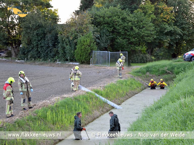 Grote hulpverleningsactie op Oudelandsedijk naar mogelijke drenkeling
