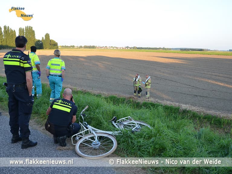Grote hulpverleningsactie op Oudelandsedijk naar mogelijke drenkeling