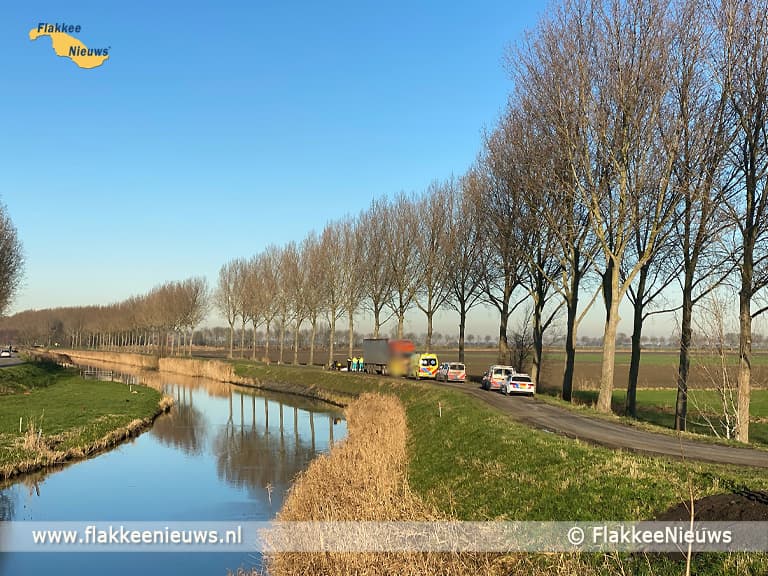 Fietser overleden na ongeval in polder Dirksland