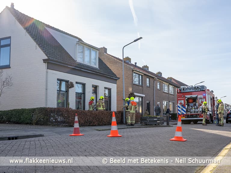 Brandweer rukt uit voor gaslekkage