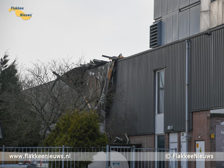 Veel schade door storm Eunice op Goeree-Overflakkee