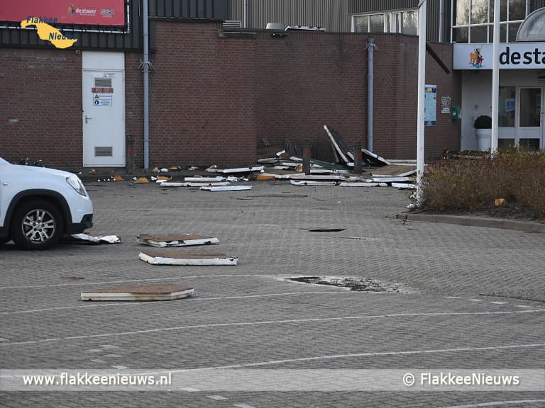 Veel schade door storm Eunice op Goeree-Overflakkee