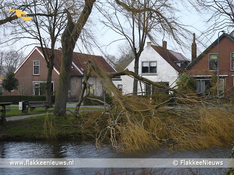 Veel schade door storm Eunice op Goeree-Overflakkee