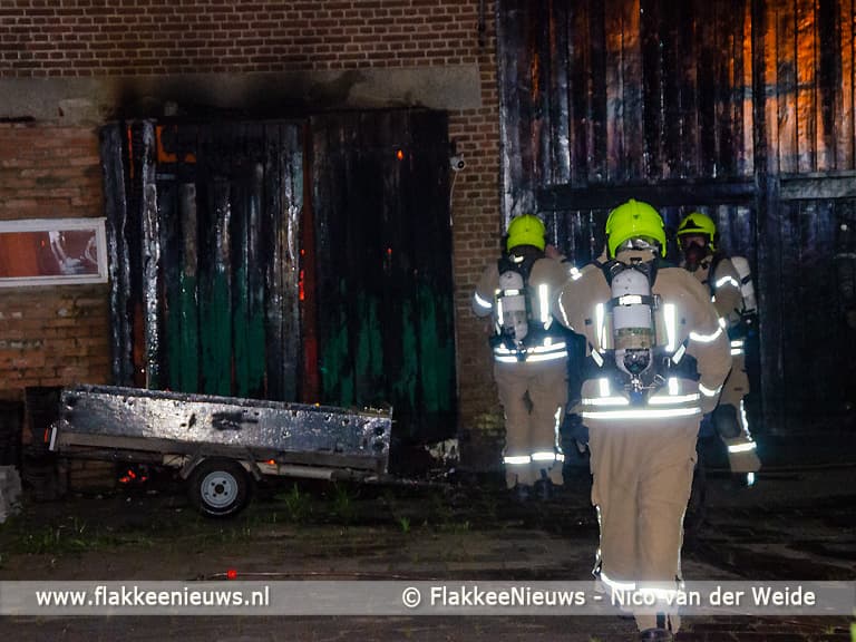Brand in schuur Sommelsdijk