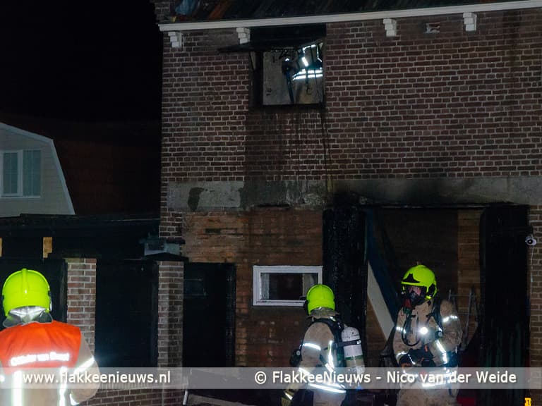 Brand in schuur Sommelsdijk