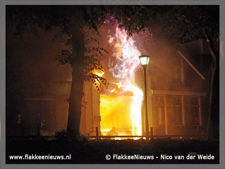 Grote brand Zandpad Middelharnis, twee verdachten
