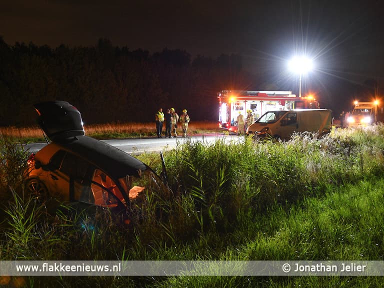 Ongeval N59 met bestelbus en personenauto