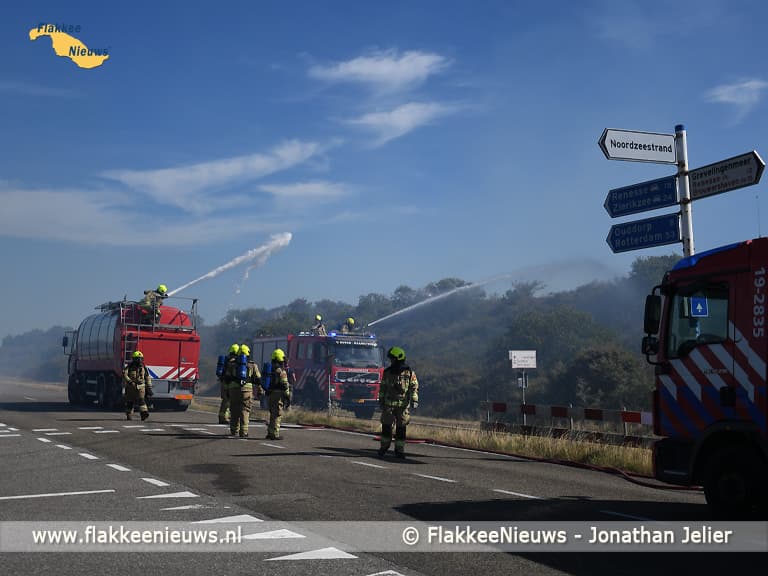 Grote duinbrand bij Ouddorp