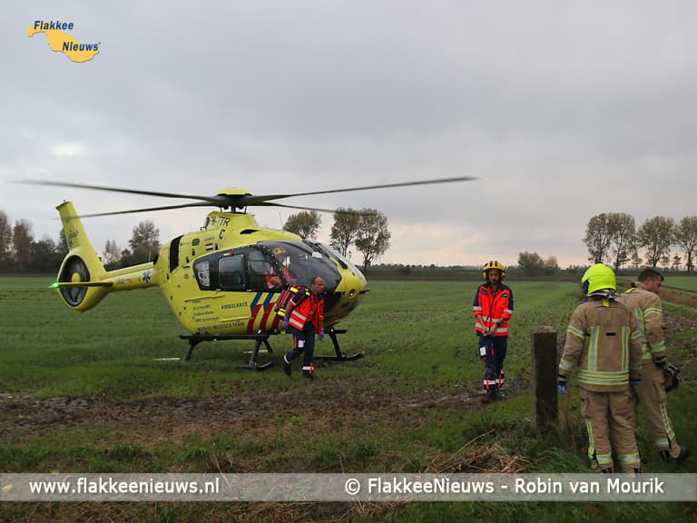 N215 bij Oude-Tonge afgesloten vanwege ongeval