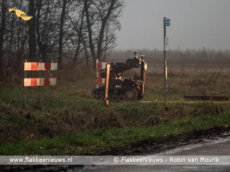Explosief gevonden in de polder van Herkingen