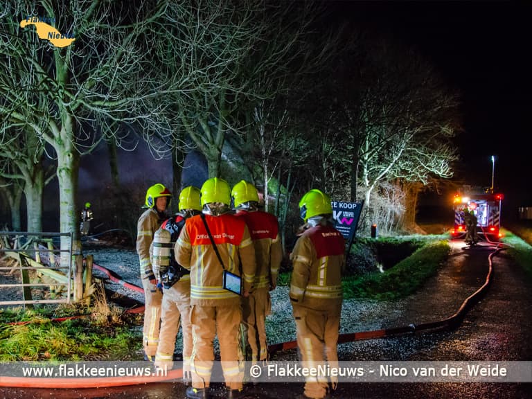 Woonhuis in brand bij Oude-Tonge