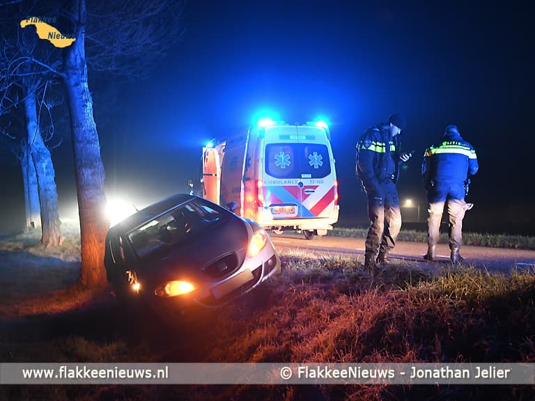 Gewonde door ongeval Oudelandsedijk Dirksland