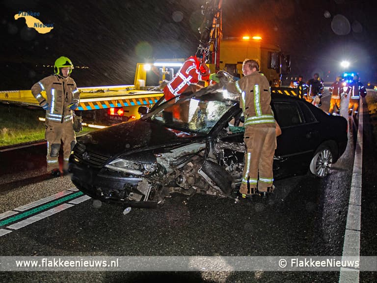 Ongeval met twee personenwagens op N59