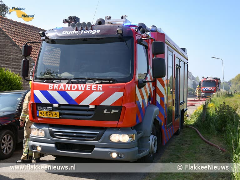 Asbest vrijgekomen bij brand Oude-Tonge