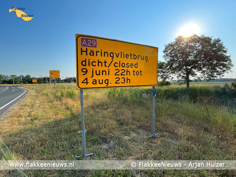 Lange files door werkzaamheden aan Haringvlietbrug