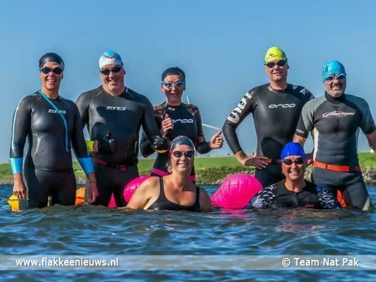 Richard Nieboer en zijn team Nat Pak zamelen geld in voor Swim4Daniel