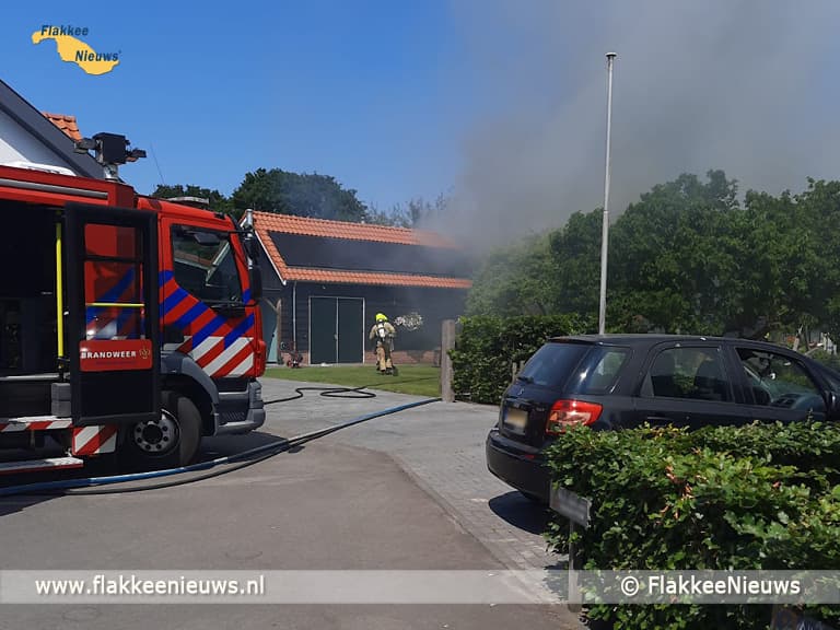 Grote brand in schuur Bokweg Ouddorp