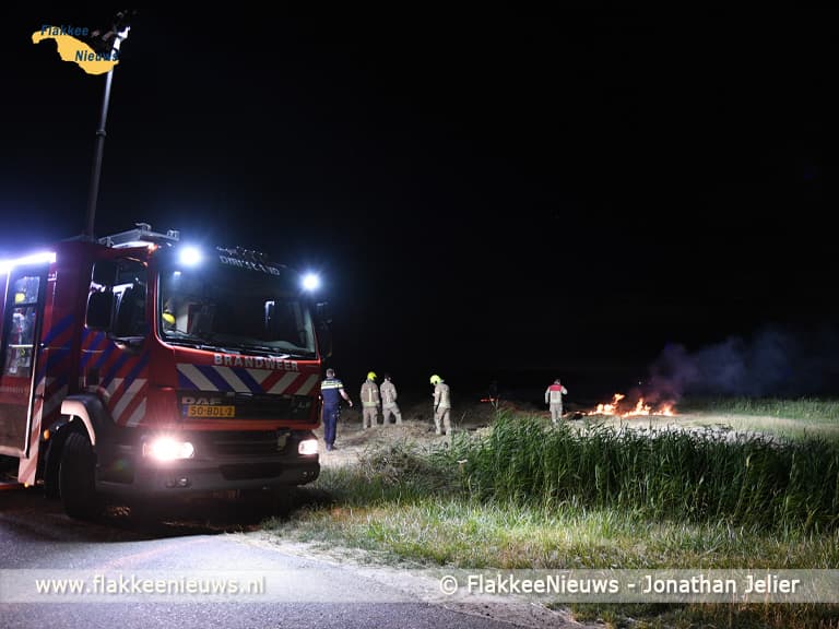 Brandweer gealarmeerd voor brand aan de Lageweg bij Dirksland