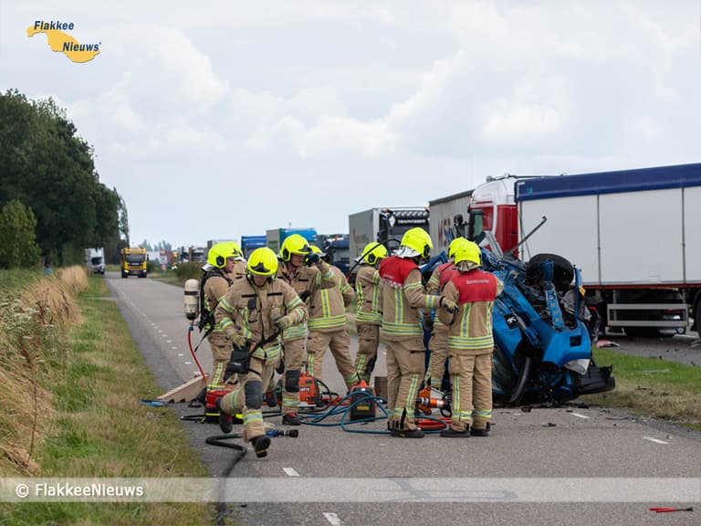 Afsluiting door dodelijk ongeval tussen Middelharnis en Nieuwe-Tonge