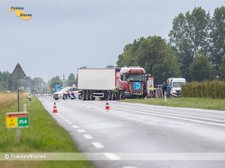 Afsluiting door dodelijk ongeval tussen Middelharnis en Nieuwe-Tonge