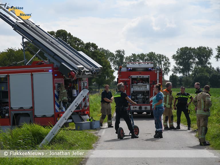 Grote inzet hulpdiensten na vondst step bij water