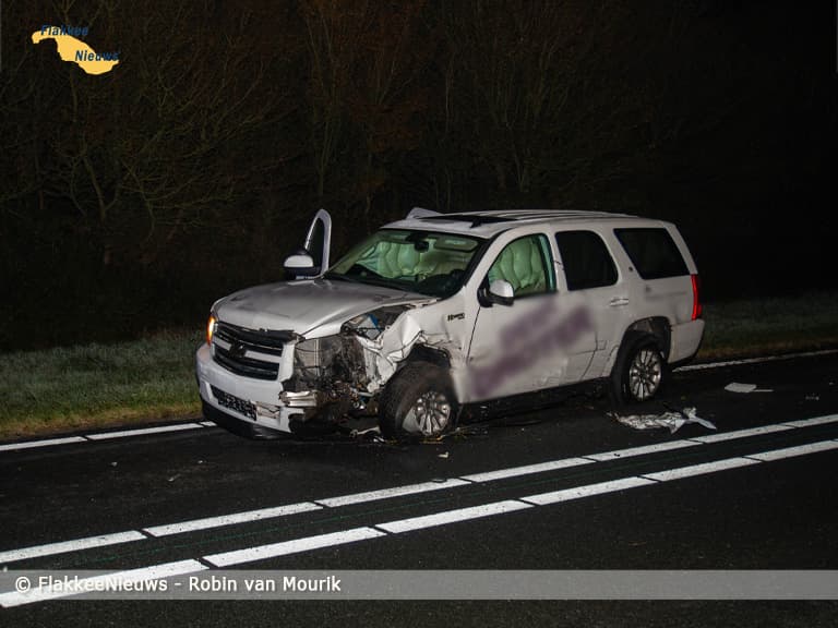 Vijf voertuigen betrokken bij kettingbotsing N59 Oude-Tonge