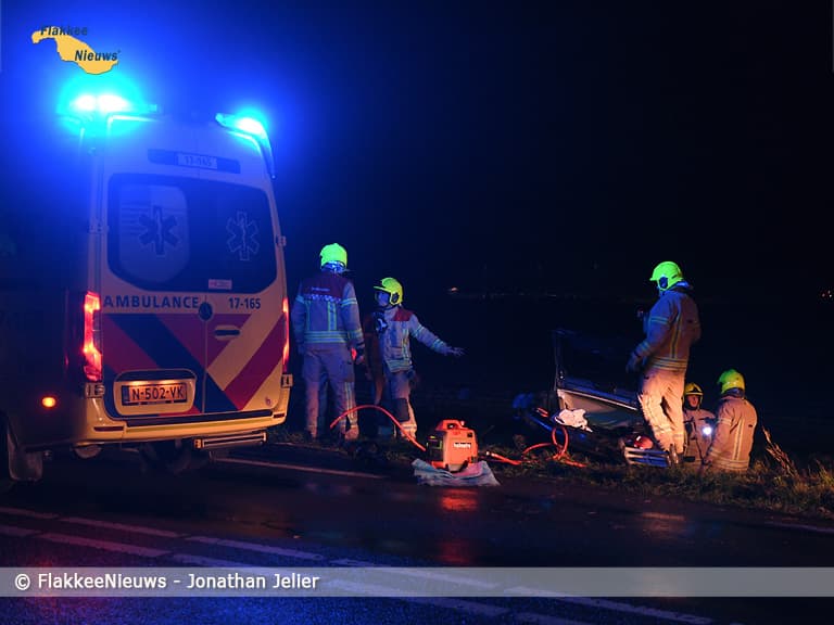 Ongeval met gewonden op N215 tussen Middelharnis en Nieuwe-Tonge