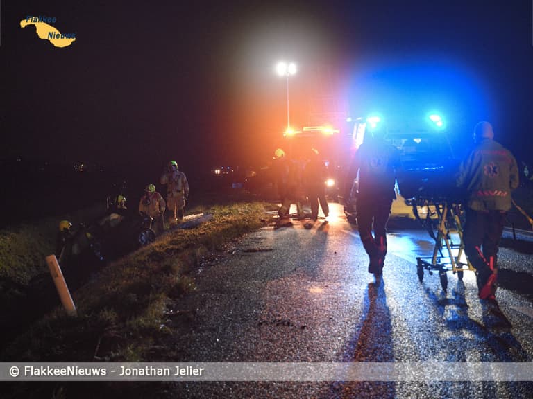 Ongeval met gewonden op N215 tussen Middelharnis en Nieuwe-Tonge