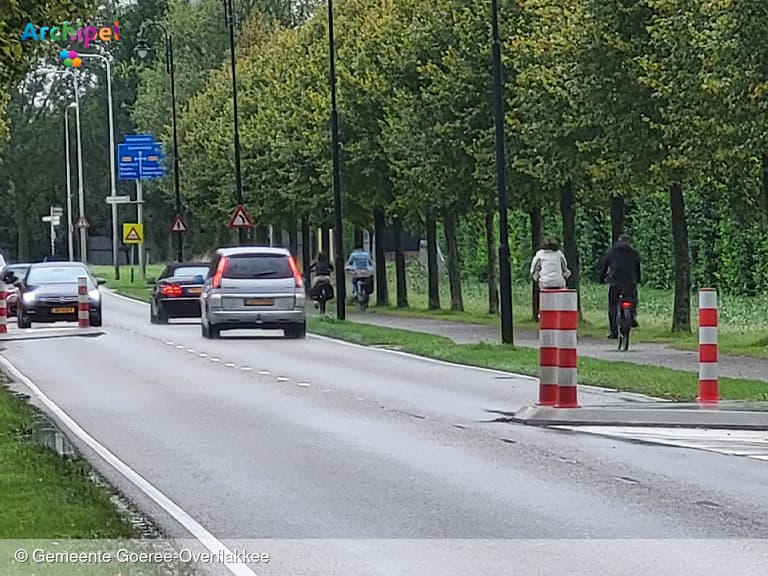 Gemeente verwijdert wegversmallingen weer in Dirksland