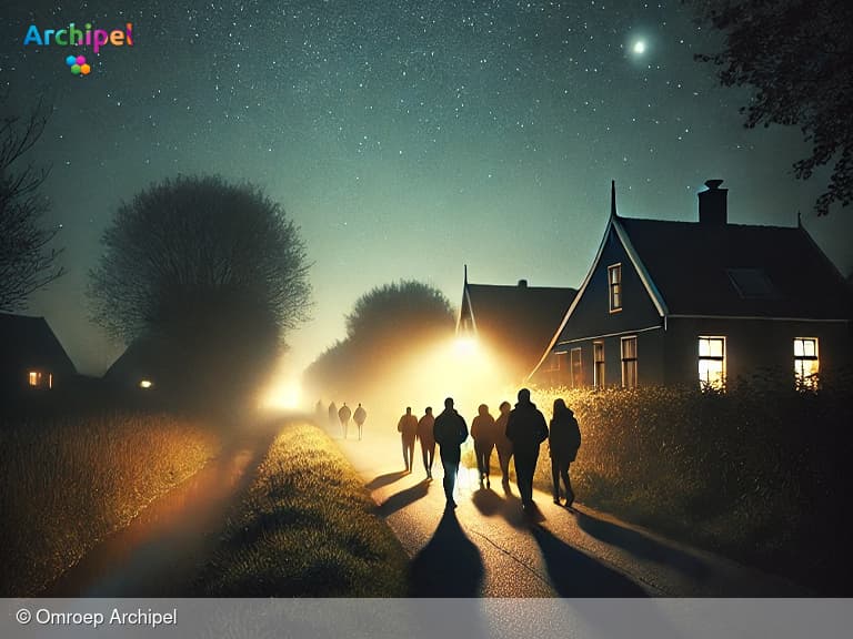 Wandeling in stilte en donker tijdens de Nacht van de Nacht
