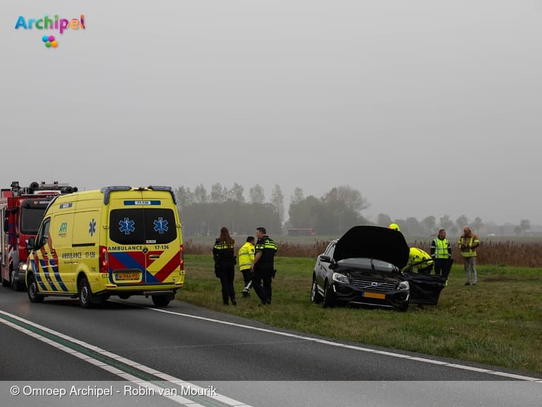 N59 bij Oude-Tonge afgesloten vanwege ongeval