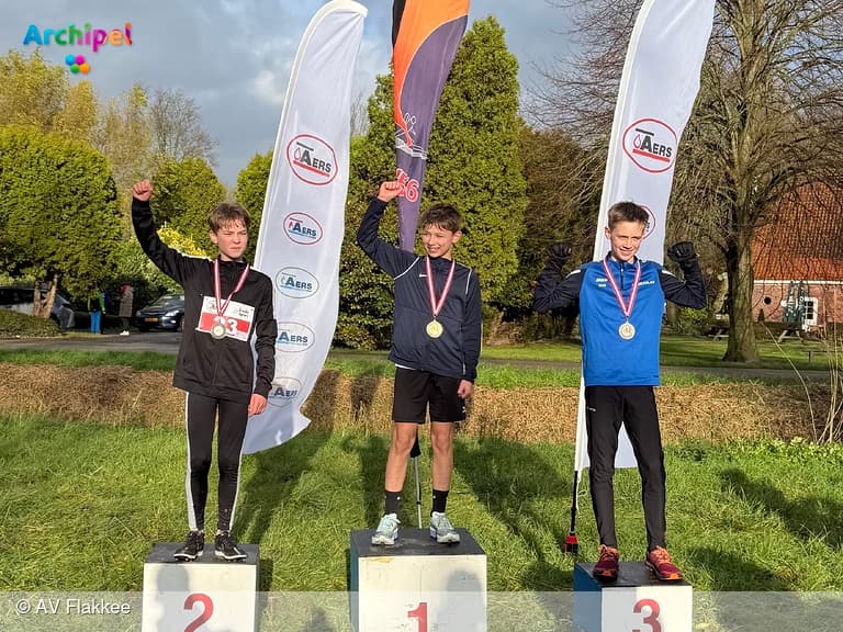 Podiumplaats voor AV Flakkee-atleet Merlijn Witvliet bij Inkelcross