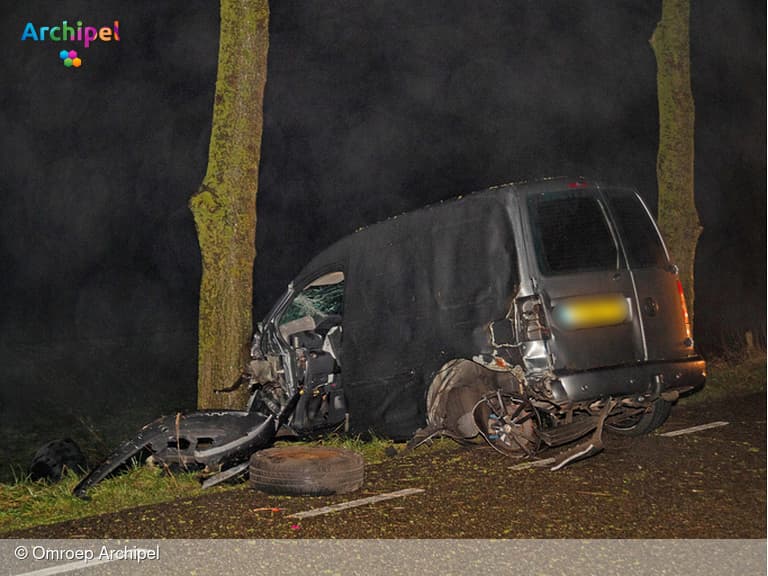 Ongeval op Oudelandsedijk tussen Nieuwe-Tonge en Oude-Tonge