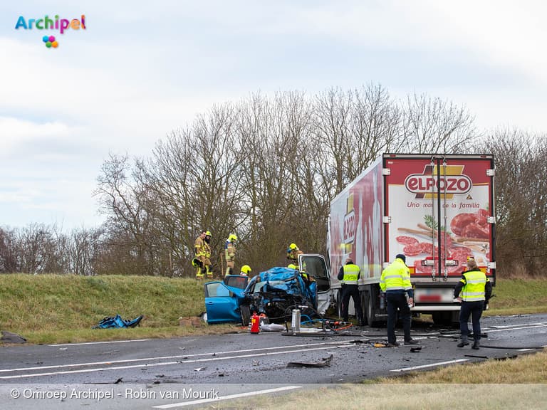 N57 afgesloten vanwege dodelijk ongeval