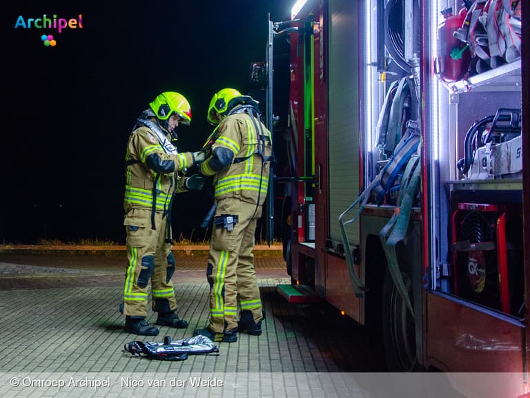 Brandweer oefent op asielzoekersschepen