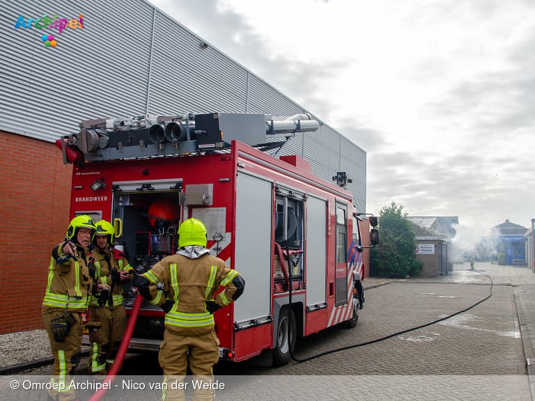 Overkapping in brand door bankstel