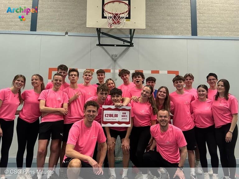 Havo-5 sportklas van CSG Prins Maurits sport hele nacht voor Calando