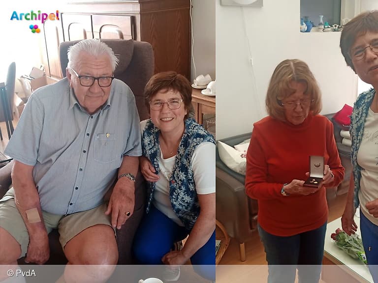 Gouden spelden voor jubilarissen PvdA Goeree-Overflakkee