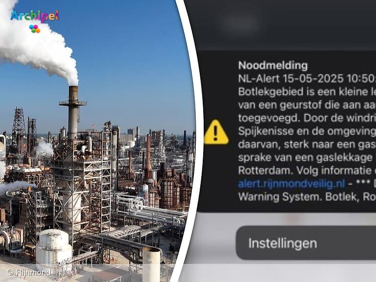 NL-Alert voor gaslucht die tot Antwerpen te ruiken is