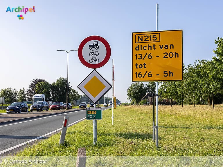Bereikbaarheid en omleidingsroutes tijdens afsluiting N215
