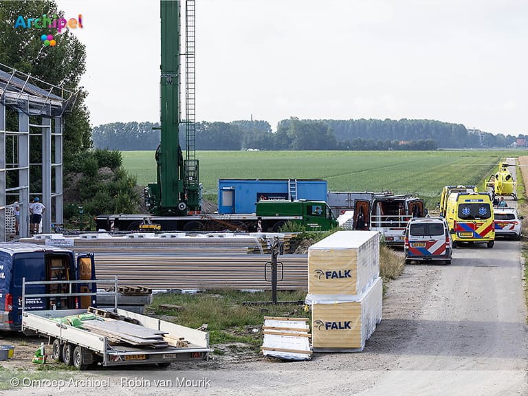 Traumahelikopter ingezet voor ongeval op bouwplaats
