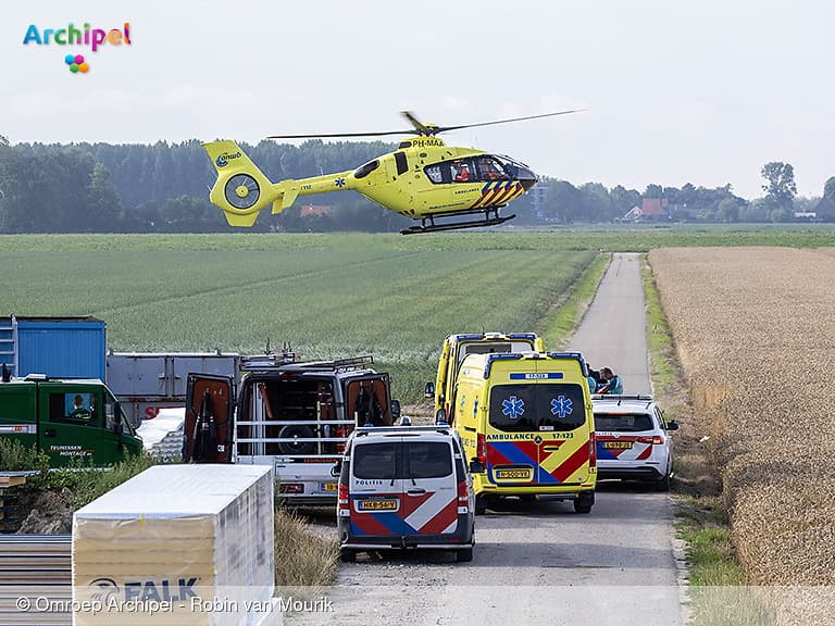 Traumahelikopter ingezet voor ongeval op bouwplaats