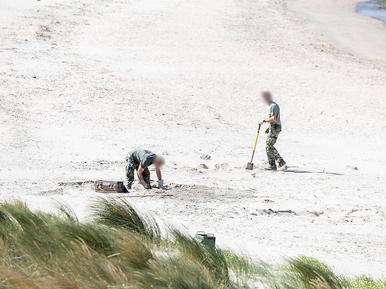 Ontploffing fosforbommen door EOD veroorzaakt natuurbrand
