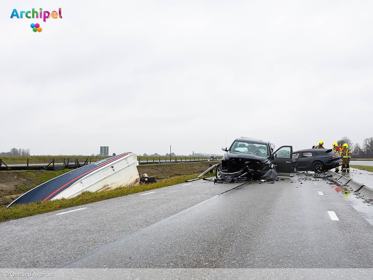 Ravage na frontale aanrijding