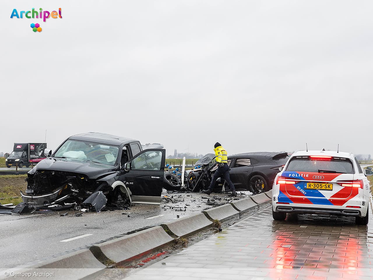 Ravage na frontale aanrijding