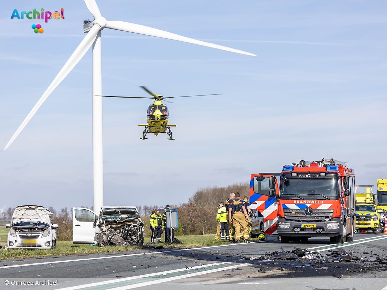 Ernstig ongeval op N59 richting Zeeland