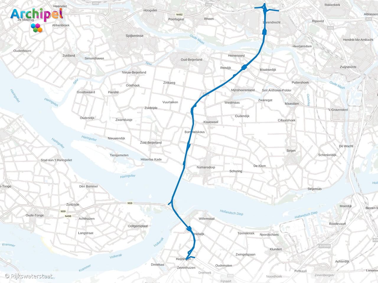 Nachtelijke afsluiting A29 richting Rotterdam door werkzaamheden