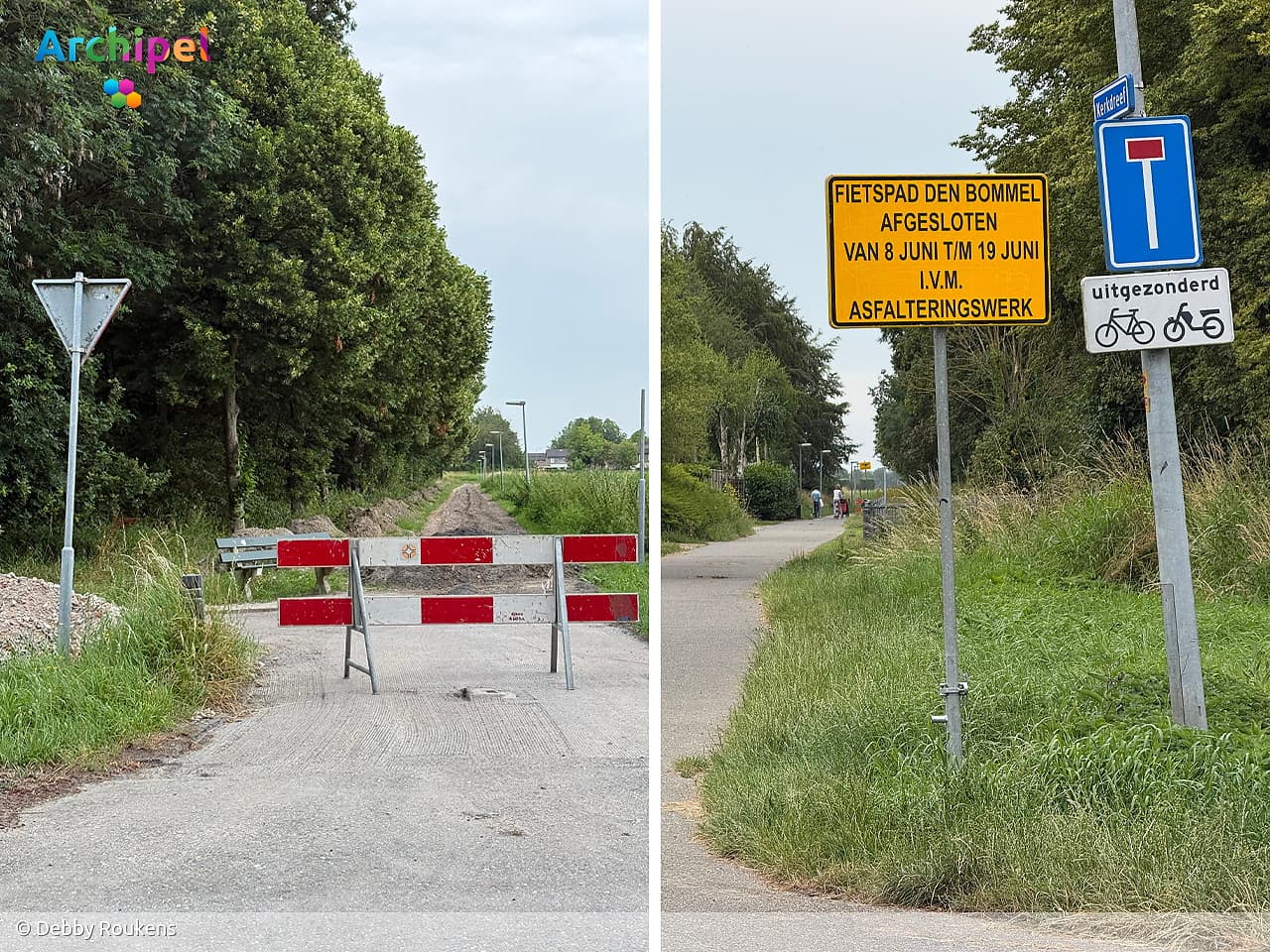 Broedend buizerdpaar vertraagt werkzaamheden fietspad Den Bommel