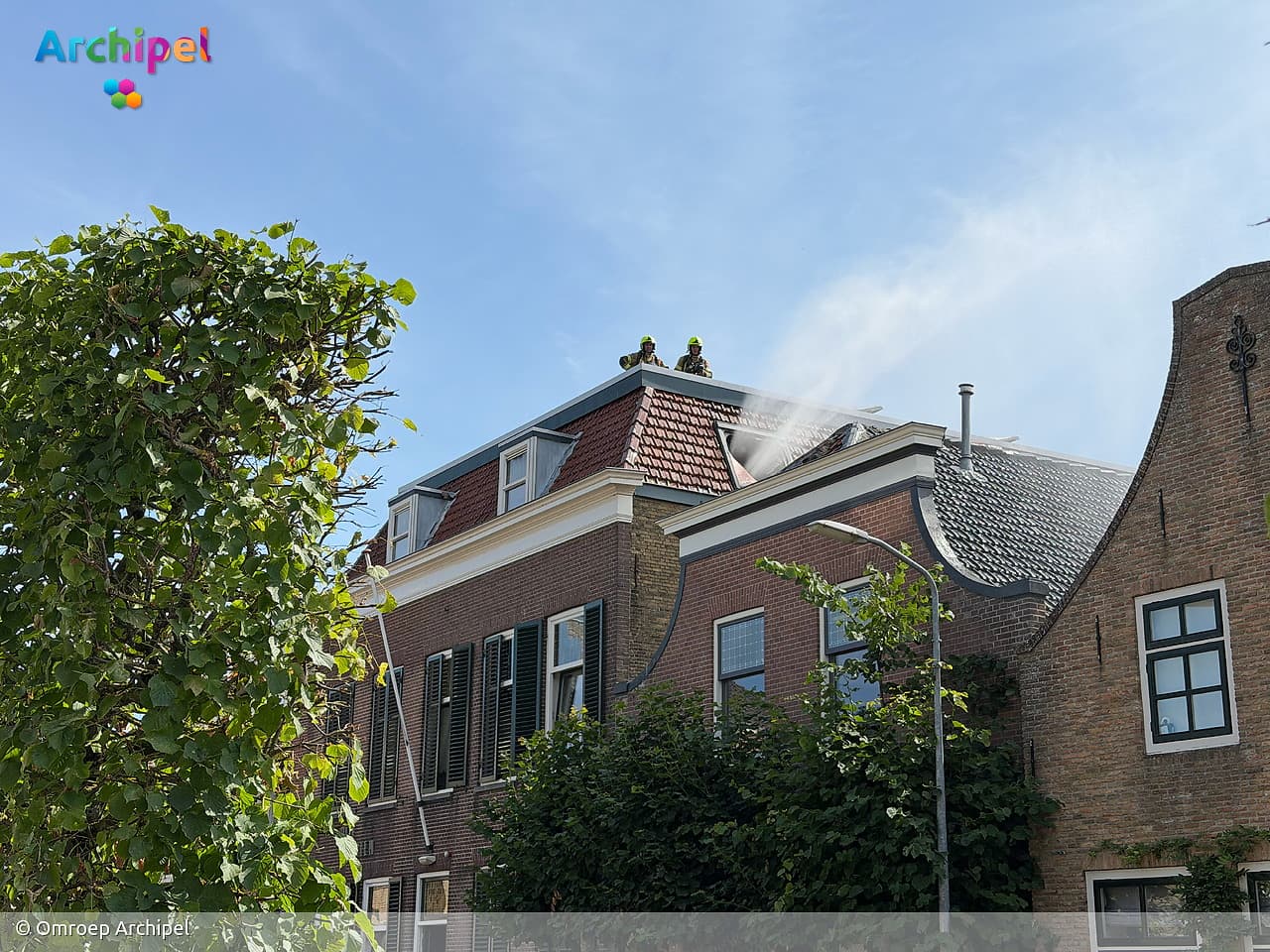 Brand op bovenverdieping monumentaal pand in Dirksland