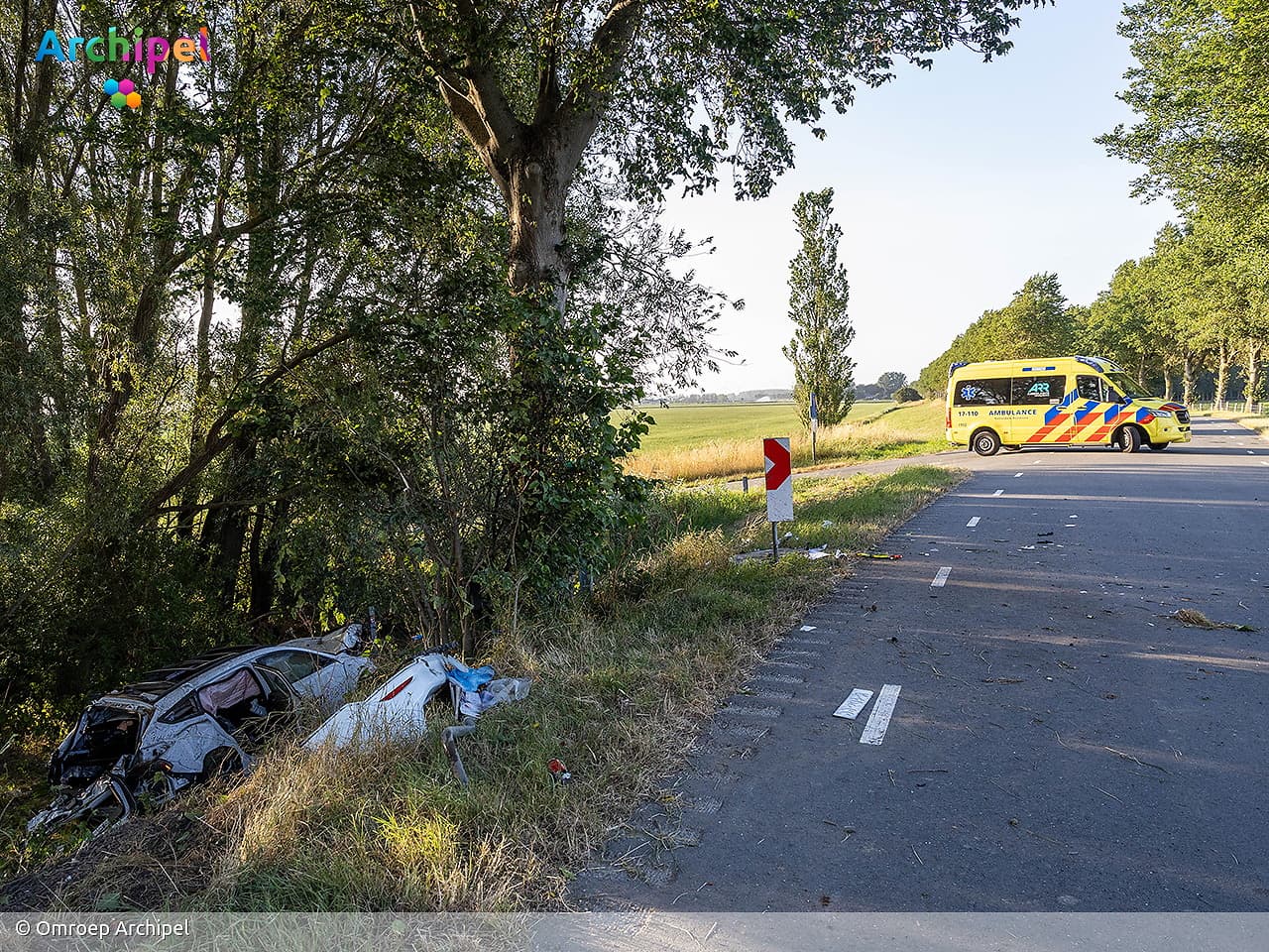 Automobilist aangehouden na botsing tegen boom